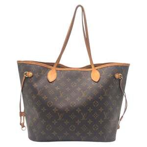 LOUIS VUITTON Authentic Brown Monogram Neverfull MM Tote Bag
